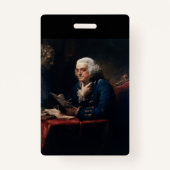 Duim portret, Benjamin Franklin Founding Father Badge (Voorkant)