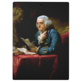 Duim portret, Benjamin Franklin Founding Father Klembord (Achterkant)