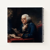 Duim portret, Benjamin Franklin Founding Father Notitieboek (Achterkant)
