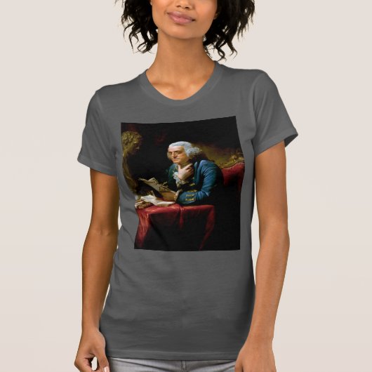 Duim portret, Benjamin Franklin Founding Father T-shirt (Voorkant)