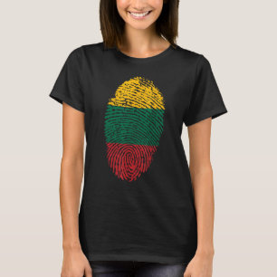 Duimafdruk Vingerafdruk Litouwen Litouws Identi T-shirt