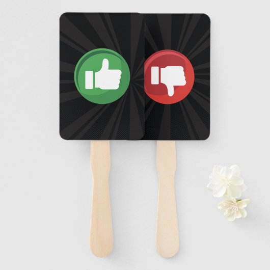 duimbreed handwaaier (Voorkant en achterkant)