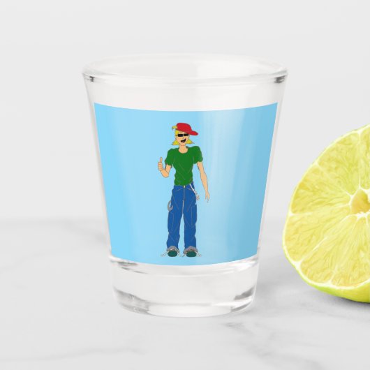 duimbreed shot glas (Voorkant)