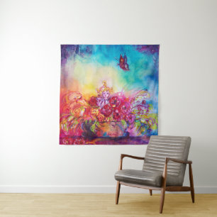 DUIMELIENTJE IN BLOEMENMAND,VLINDER WANDKLEED