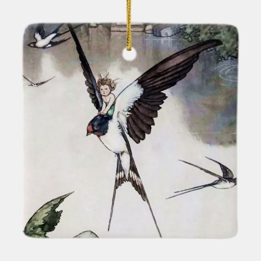 Duimelijntje door W Heath Robinson Keramisch Ornament (Achterkant)