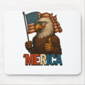 Duimen omhoog Amerika Eagle Grappig en Patriottisc Muismat (Voorkant)