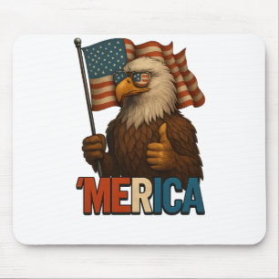 Duimen omhoog Amerika Eagle Grappig en Patriottisc Muismat