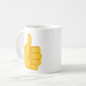 Duimen omhoog Emoji Koffiemok (Voorkant links)