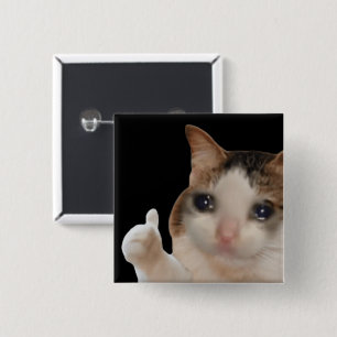Duimen omhoog Ok Cat Meme Pin Button