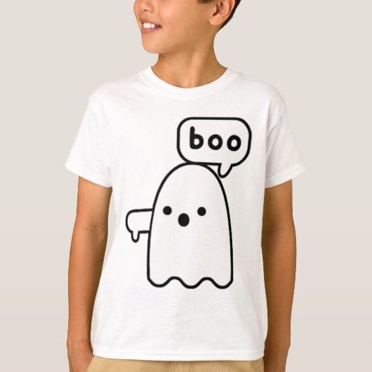 Duimen omlaag Ghost Schreeuwende Boo Afkeuring Gho T-shirt (Voorkant)
