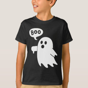 Duimen omlaag Ghost Schreeuwende Boo Afkeuring Gho T-shirt