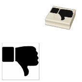 Duimen omlaag rubberstempel (Gestempeld)
