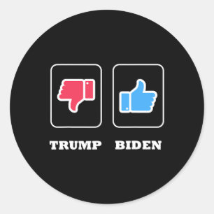 Duimen Omlaag Voor Trump En Duimen Omhoog Voor J. Ronde Sticker