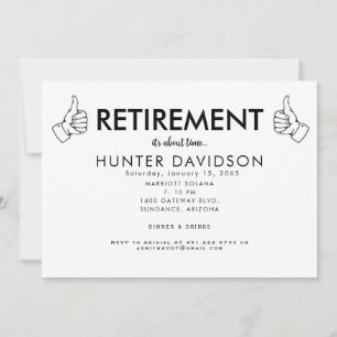 Duimen Up Retirement Party "Het is ongeveer tijd"  Kaart