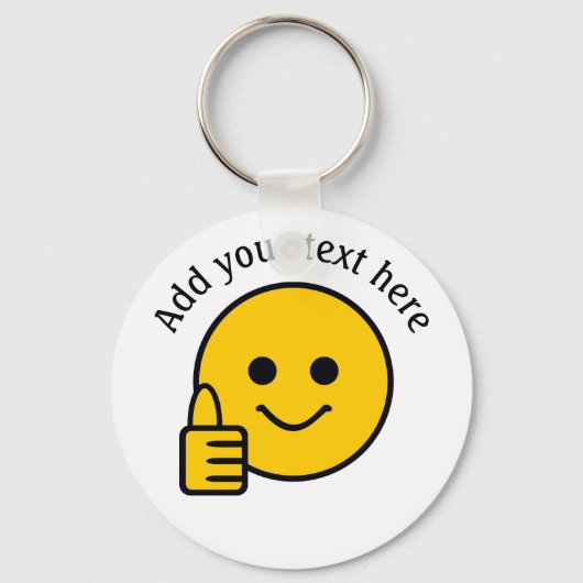 Duimt omhoog Gepersonaliseerd Sleutelhanger (Voorkant)