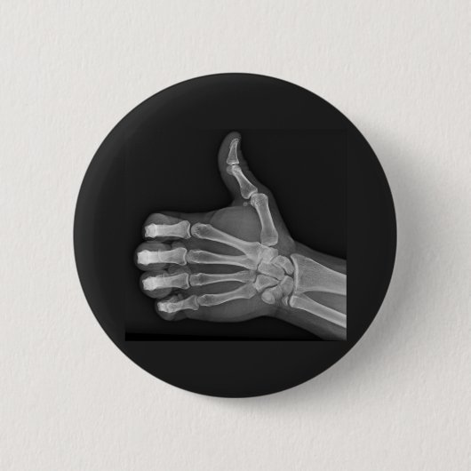 Duimt omhoog ronde button 5,7 cm (Voorkant)