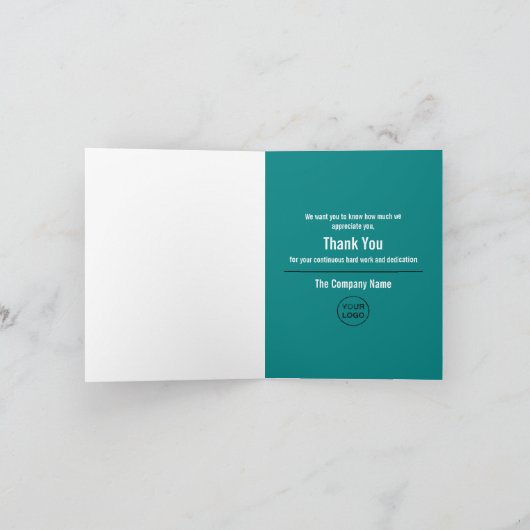 Duimt omhoog, werknemer Dank u Kaart (Binnen)