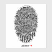 Duimvingerafdruk Sticker (Vel)