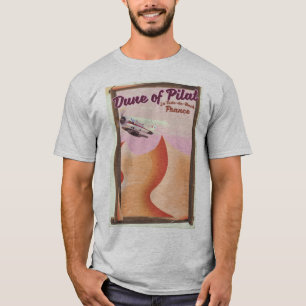 Duin van Pilat, Dunes vintage Frankrijk reisposter T-shirt