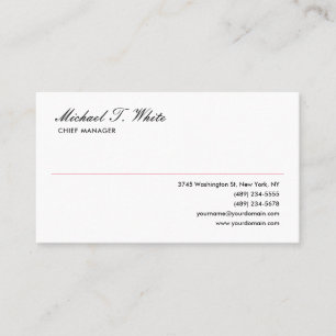 Duin White Modern Minimal Professional Visitekaartje