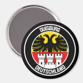 Duisburg Round Emblem Magneet (Voorkant / Achterkant)