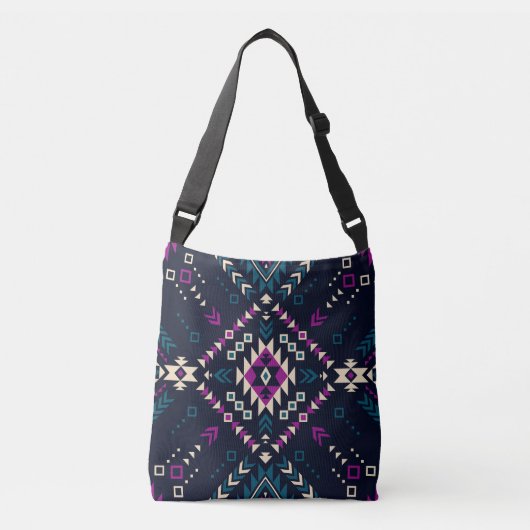 Duistere stam Navajo,  geometrisch. Crossbody Tas (Voorkant)