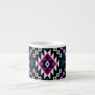 Duistere stam Navajo, geometrisch. Espresso Kop