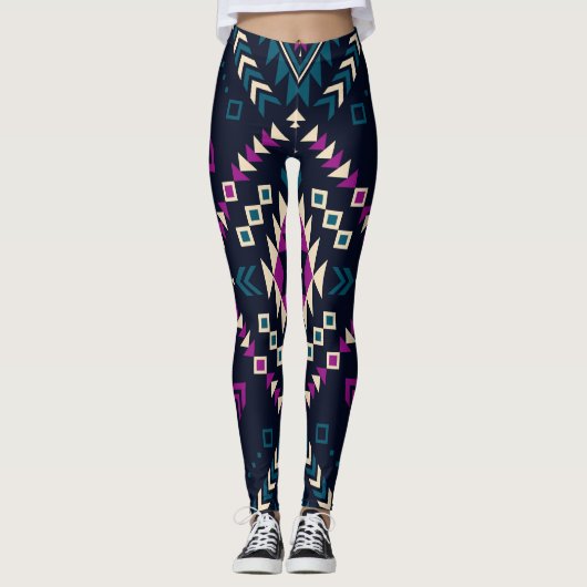 Duistere stam Navajo,  geometrisch. Leggings (Voorkant)
