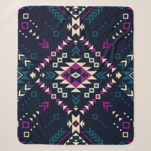 Duistere stam Navajo, geometrisch. Sherpa Deken