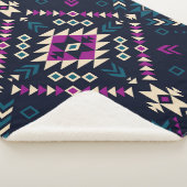 Duistere stam Navajo, geometrisch. Sherpa Deken (3/4)
