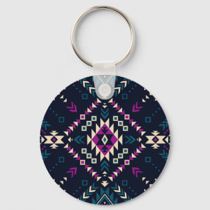Duistere stam Navajo, geometrisch. Sleutelhanger