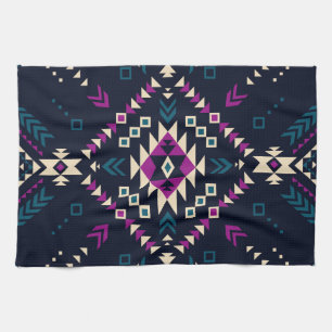 Duistere stam Navajo, geometrisch. Theedoek