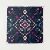 Duistere stam Navajo,  geometrisch. Wandkleed (Voorkant (horizontaal))