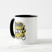 Duisternis kan mijn licht niet dimmen - blindheid mok (Voorkant links)