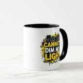 Duisternis kan mijn licht niet dimmen - blindheid mok (Voorkant rechts)