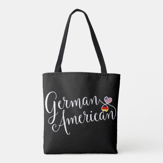 Duits-Amerikaanse getwind harten grocery Bag Tote Bag (Achterkant)