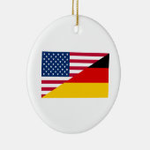 Duits-Amerikaanse Pride-VS-vlagornament Keramisch Ornament (Rechts)