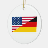 Duits-Amerikaanse Pride-VS-vlagornament Keramisch Ornament (Links)