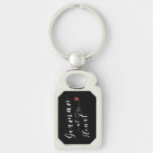 Duits bij Heart Keyring, Duitsland Sleutelhanger (Voorkant)