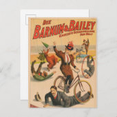  Duits circus Poster van artiesten, 1900. Briefkaart (Voorkant / Achterkant)