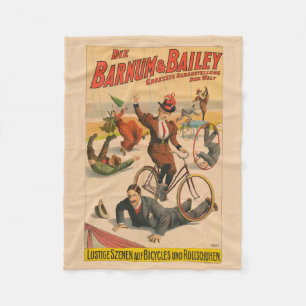 Duits circus Poster van artiesten, 1900. Fleece Deken