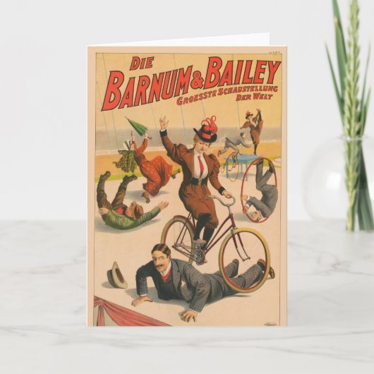 Duits circus Poster van artiesten, 1900. Kaart (Voorkant)