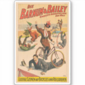  Duits circus Poster van artiesten, 1900. Sticker (Voorkant)