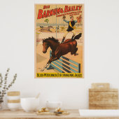 Duits circus Poster van een Man staande op paard (Keuken)
