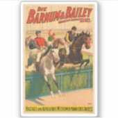  Duits circus Poster van jockeys op paarden Sticker (Voorkant)