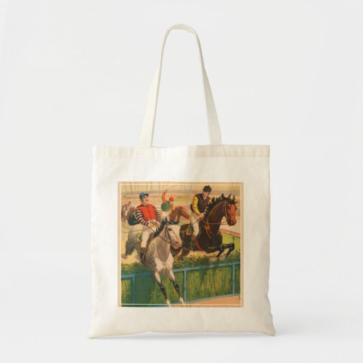 Duits circus Poster van jockeys op paarden Tote Bag (Voorkant)