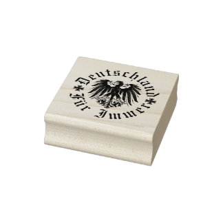 Duits/Deutschland bont immer/zwarte adelaar Rubberstempel