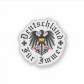Duits/Deutschland Forever/adelaar/ijzeren kruis Sticker (Voorkant)