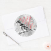 Duits: Dogge Ronde Sticker (Envelop)