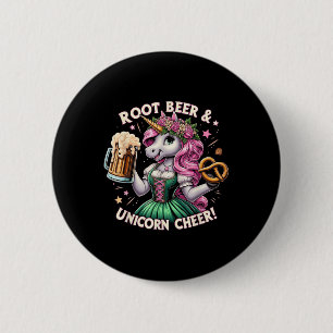 Duits Drinken Eenhoorn Bier Pretzel Grappig Feest Ronde Button 5,7 Cm